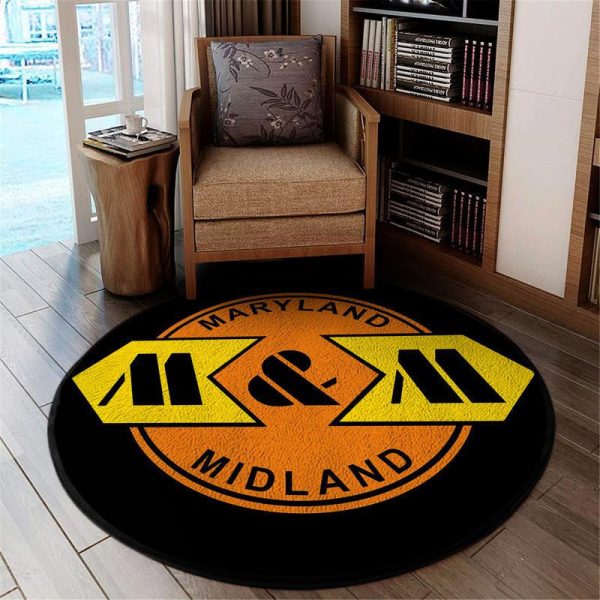 Maryland Midland Railroad Living Room Round Mat Circle Rug