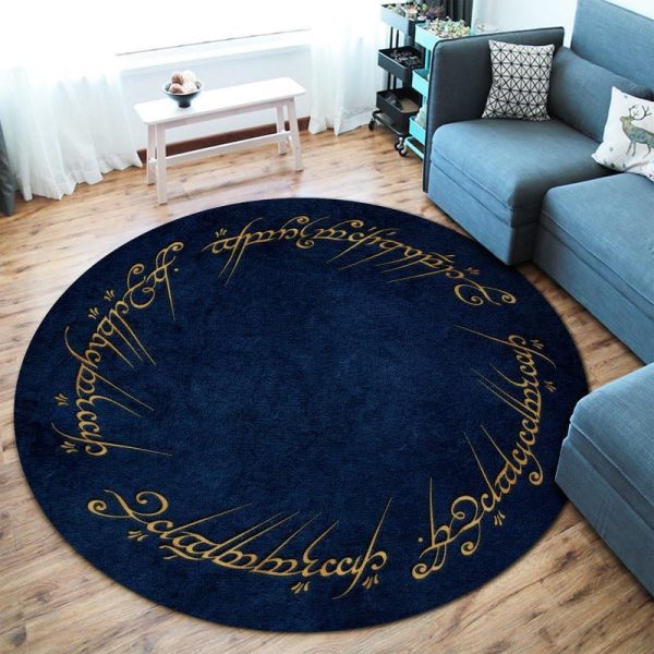 The Lord Of The Ring Round Mat Round Floor Mat Room Rugs Carpet Outdoor Rug Washable Rugs