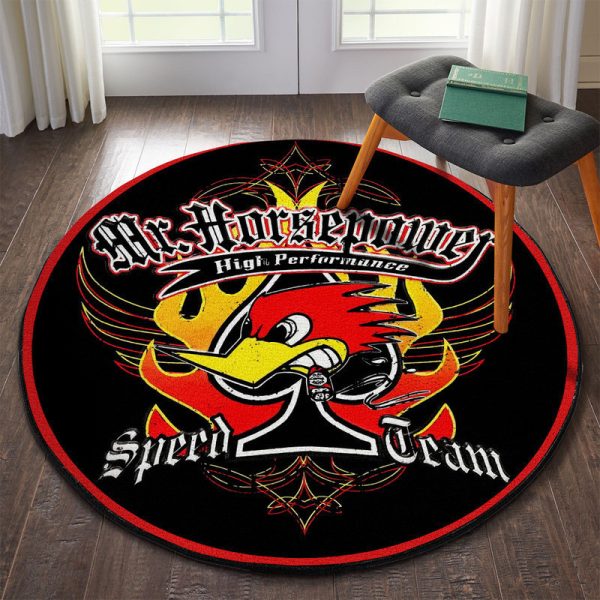 Hot Rod Round Mat Round Floor Mat Room Rugs Carpet Outdoor Rug Washable Rugs