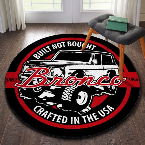 Built Not Bough Hot Rod Garage Round Mat Round Floor Mat Room Rugs Carpet Outdoor Rug Washable Rugs