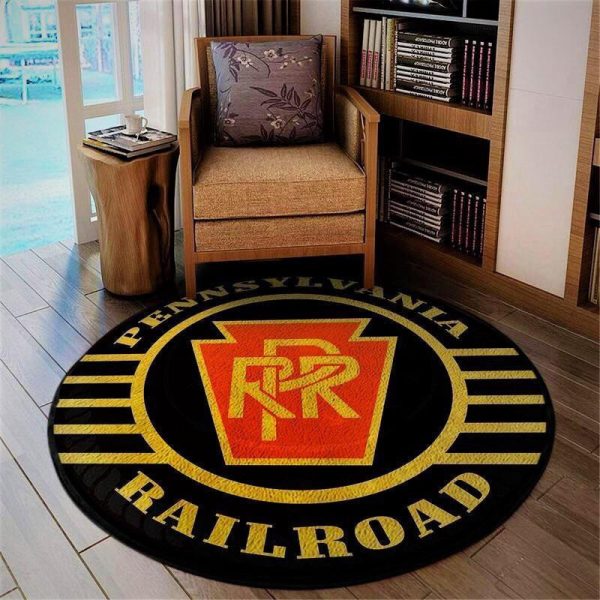 Pennsylvania Round Mat Prr Pennsylvania Railroad Round Floor Mat Room Rugs Carpet Outdoor Rug Washable Rugs