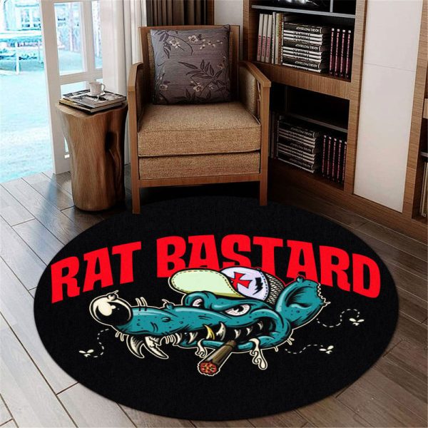 Rat Rod Hot Rod Chopper Round Mat Round Floor Mat Room Rugs Carpet Outdoor Rug Washable Rugs - Image 3