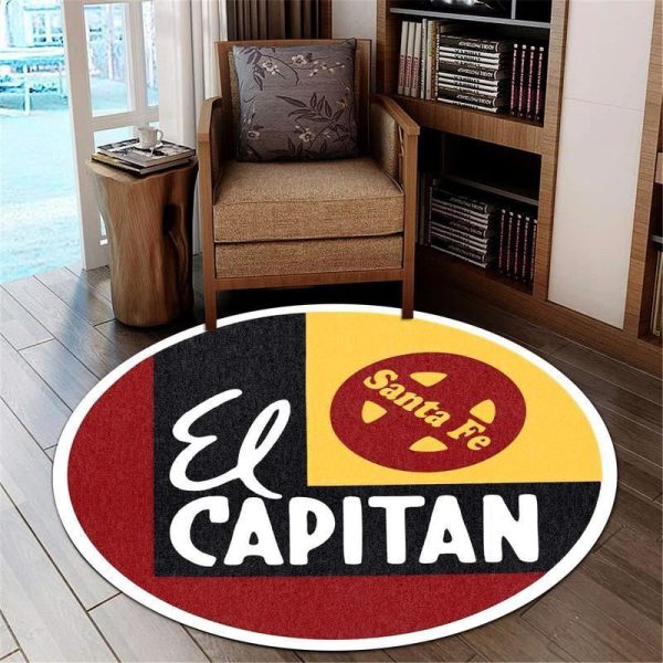 El Capitan Railroad Round Mat Round Floor Mat Room Rugs Carpet Outdoor Rug Washable Rugs - Image 2