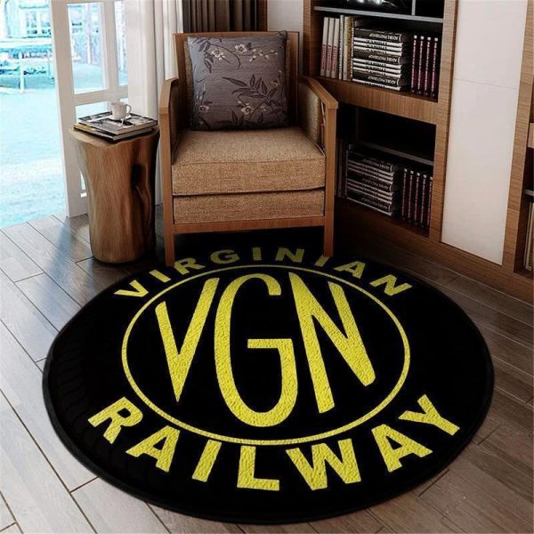 Virginian Round Mat Virginian Railway Round Floor Mat Room Rugs Carpet Outdoor Rug Washable Rugs - Image 2