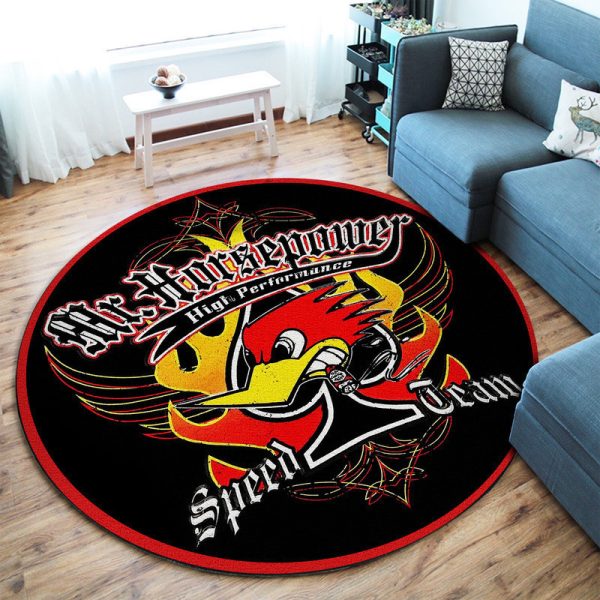 Hot Rod Round Mat Round Floor Mat Room Rugs Carpet Outdoor Rug Washable Rugs - Image 2