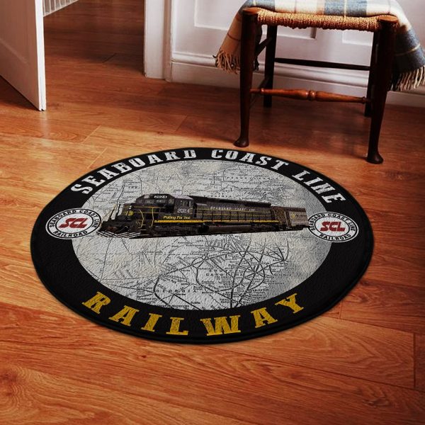 Scl Seaboard Coast Line Railroad Round Mat Round Floor Mat Room Rugs Carpet Outdoor Rug Washable Rugs - Image 2