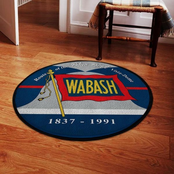 Wab Living Room Round Mat Circle Rug Wabash Railroad Wab - Image 2