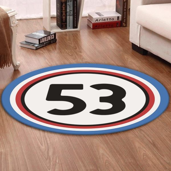 Lovebug Living Room Round Mat Circle Rug The Love Bug Herbie Beetle - Image 2