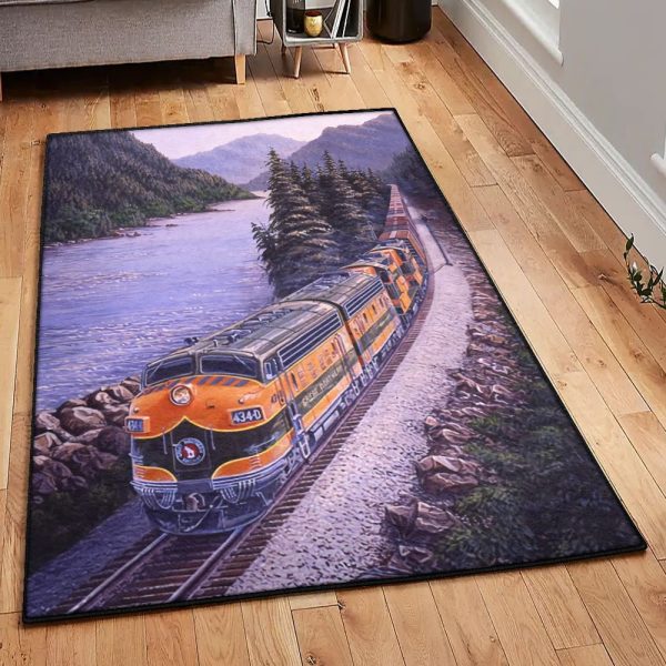 Train Non Shedding Train Rug Rectangle Rugs Washable Area Rug Non-Slip Carpet For Living Room Bedroom