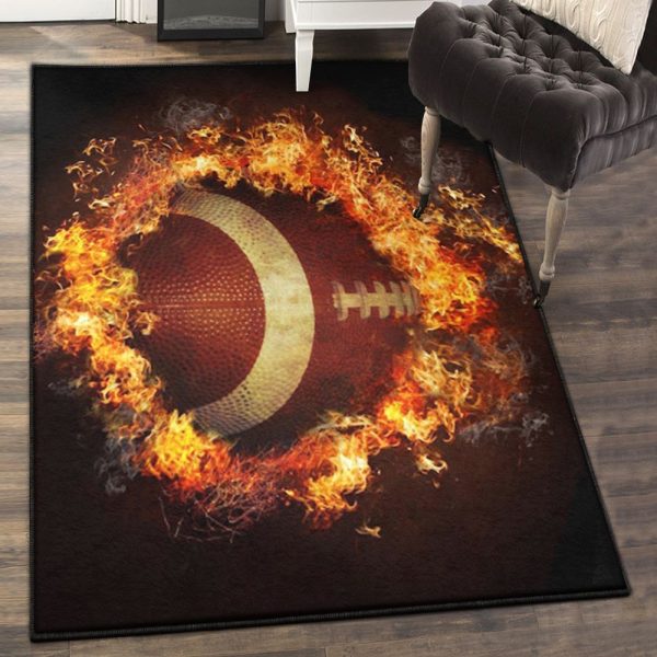 American Football Positions Non Shedding American Football Rug Rectangle Rugs Washable Area Rug Non-Slip Carpet For Living Room Bedroom