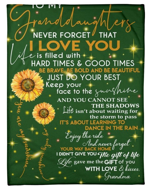 Never Forget That I Love You Quote Gift For Granddaughter From Grandma - Image 4