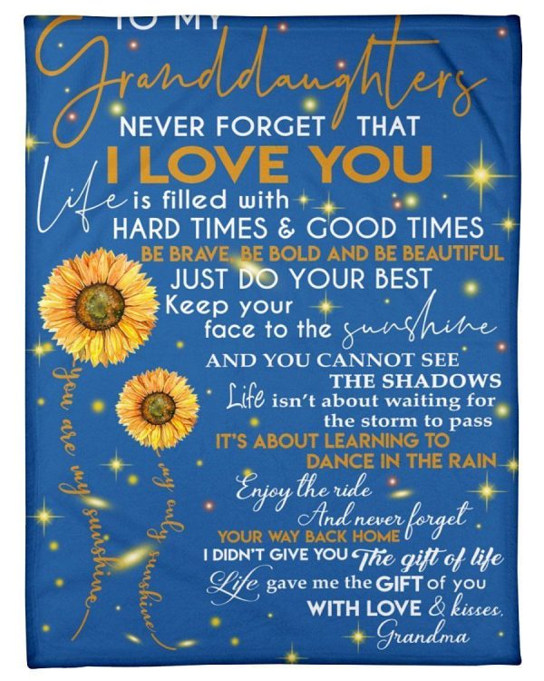 Never Forget That I Love You Quote Gift For Granddaughter From Grandma - Image 7