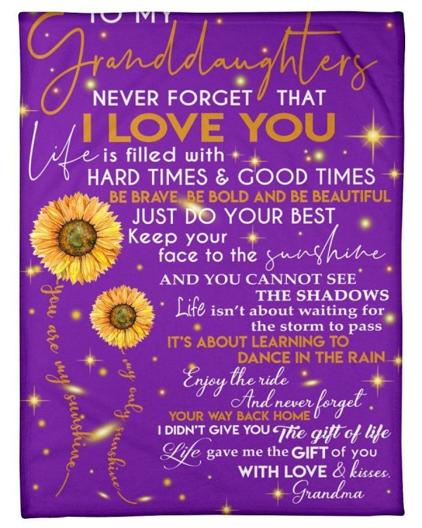 Never Forget That I Love You Quote Gift For Granddaughter From Grandma - Image 6