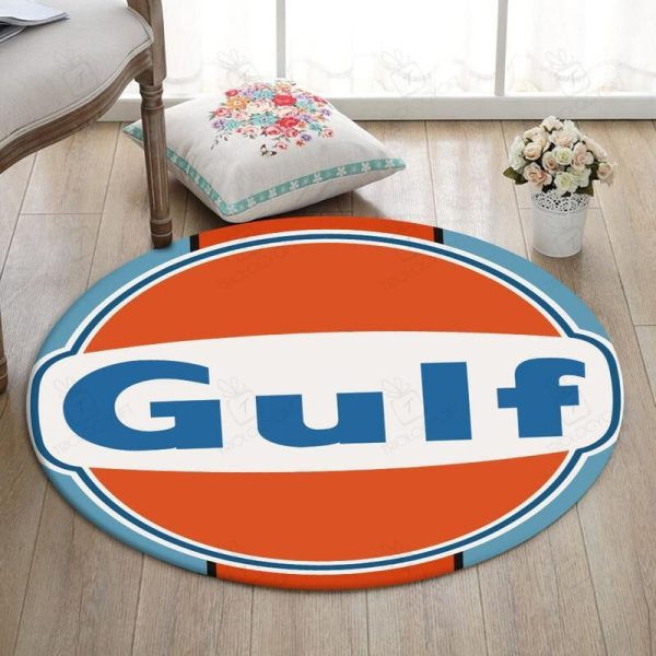 Lemans Living Room Round Mat Circle Rug Gulf Racing Lemans Steve Mcqueen