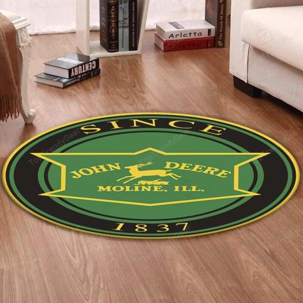 Johndeere Living Room Round Mat Circle Rug John Deere Farm Tractor - Image 4