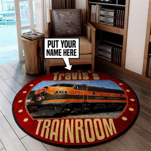 Personalized Gnr Great Northern Railway Living Room Round Mat Circle Rug