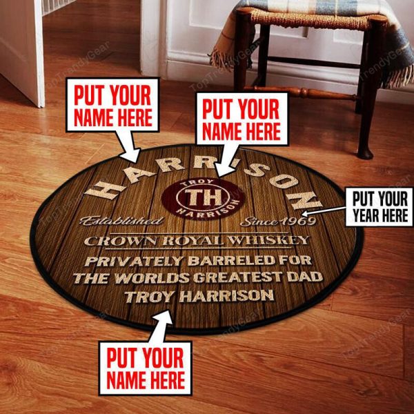 Personalized Whiskey Bar Round Mat Round Floor Mat Room Rugs Carpet Outdoor Rug Washable Rugs - Image 2