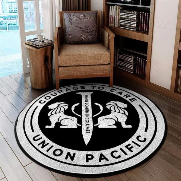 Unionpacific Round Mat Up Union Pacific Round Floor Mat Room Rugs Carpet Outdoor Rug Washable Rugs - Image 2