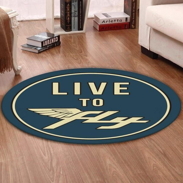 Aircraft Round Mat Aircraft Round Floor Mat Room Rugs Carpet Outdoor Rug Washable Rugs - Image 2