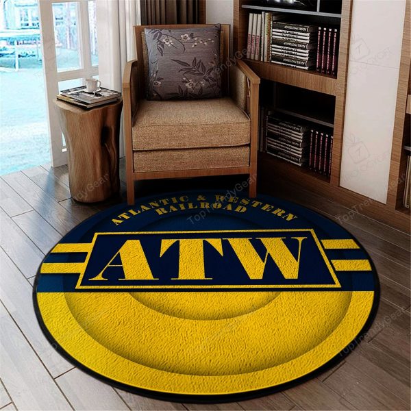 Awrr Round Mat Atlantic & Western Railroad Round Floor Mat Room Rugs Carpet Outdoor Rug Washable Rugs - Image 2