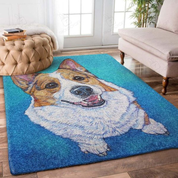 Corgi Area Rugs For Living Room Rectangle Rug Bedroom Rugs Carpet Flooring Gift RS137540|Rosabella Print