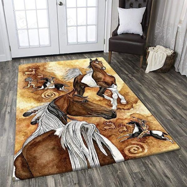 Horse Rectangle Rug Decor Area Rugs For Living Room Bedroom Kitchen Rugs Home Carpet Flooring Rs015961 Print