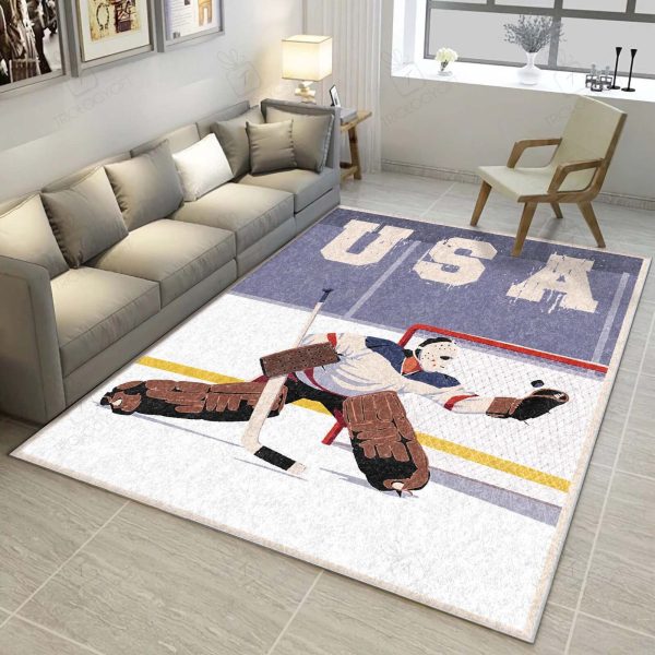 Hockey Cg Rectangle Rug Decor Area Rugs For Living Room Bedroom Kitchen Rugs Home Carpet Flooring Rs015752 Print